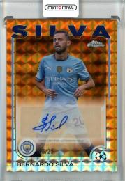 2024-25 Topps Chrome UEFA Club Competitions Bernardo Silva Chrome Autographs/Orange Geometric Refractors/#CA-BE【06/25】 Manchester City