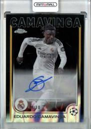 2024-25 Topps Chrome UEFA Club Competitions Eduardo Camavinga Chrome Autographs/Black Refractors/#CA-CV【09/10】 Real Madrid C.F.