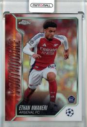 2024-25 Topps Chrome UEFA Club Competitions  Ethan Nwaneri RC/Youthquake/Red Refractors/#YQ-12 Arsenal FC