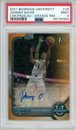 【PSA9】 2021-22 Topps Bowman University Basketball  Johnny Davis 1st Bowman Chrome Prospect Autograph Orange Refractor 07/25