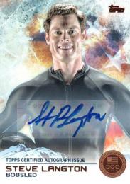 2014 TOPPS U.S. Olympic Team  Steve Langton (Bobsled) Autograph 46/50