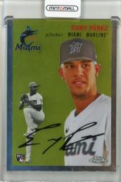 2023 Topps Chrome Platinum Anniversary Eury Perez Base Miami Marlins