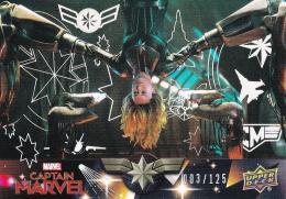 2020 Upper Deck Avengers Endgame & Captain Marvel  Captured Captain Marvel Base Silver Foilパラレル版 003/125