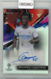 2021-22 TOPPS Finest UEFA Champions League Eduardo Camavinga Autographs #BAEC Real Madrid CF