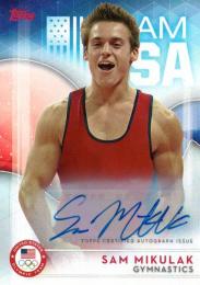 2016 TOPPS U.S. Olympic Team  Sam Mikulak (Gymnastics) Autograph