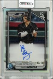 2024 Bowman Rikuu Nishida Chrome Prospect Autographs Refractors【496/499】 Chicago White Sox