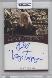 2021 RITTENHOUSE GAME OF THRONES IRON ANNIVERSARY  Harry Lloyd as Viserys Targaryen Inscription Autograph Card