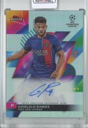 2023-24 TOPPS FINEST UEFA CLUB COMPETITIONS SOCCER Goncalo Ramos Base Autographs/#A-GM Paris Saint-Germain