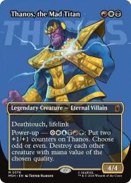 【MSH】【ENG】【Foil】〈376-M-RWB〉《マッドタイタン、サノス/Thanos, the Mad Titan》ボーダーレス版(ロゴ)
