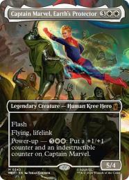 【MSH】【ENG】【Foil】〈342-M-W〉《地球の守護者、キャプテン・マーベル/Captain Marvel, Earth's Protector》ボーダーレス版(計略)