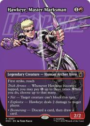【MSH】【ENG】【Foil】〈367-R-R〉《百発百中の射手、ホークアイ/Hawkeye, Master Marksman》ボーダーレス版(ロゴ)