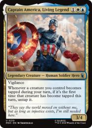【MSH】【ENG】【Foil】〈210-U-WU〉《生ける伝説、キャプテン・アメリカ/Captain America, Living Legend》