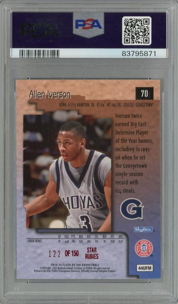 ミントモール / MINT 浦和店 / 2013-14 Fleer Retro Allen Iverson 96-97 SkyBox Premium Star  Rubies #70【122/150】【PSA 10】