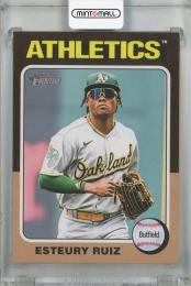 2024 TOPPS HERITAGE Esteury Ruiz Missing Facsimile Signature Variations #300  Oakland Athletics