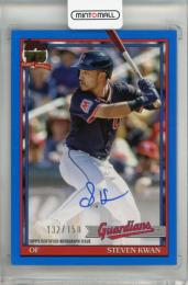 2026 Topps Series1 Steven Kwan '91 Topps Autographs Blue Foil #91AKWA【132/150】