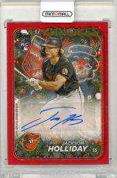 2024 TOPPS Holiday Jackson Holliday Autographs Red Glitter #HACJHO【03/10】 Baltimore Orioles