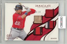 2019 PANINI Immaculate Collection Juan Soto Immaculate Quads Memorabilia Red #9【06/25】《やや難あり》 Washington Nationals