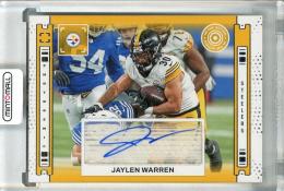 2024 Photogenic Football Jaylen Warren PhotoGenic In The Action Autographs #28 Pittsburgh Steelers