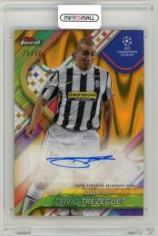 2024-25 Topps Finest UEFA Club Competitions David Trezeguet Autographs Gold Wave Parallel【25/50】 Juventus