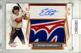 2023 Leaf Trinity Evan Carter Patch Autograph Card【30/99】 Rangers