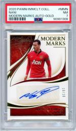 2020 PANINI Immaculate Collection Nani Modern Marks Gold #MMN 10枚限定 ラストナンバー【10/10】【PSA7】《Near MINT》Manchester United