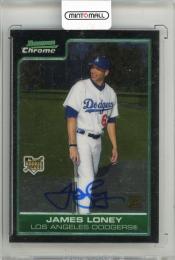 2006 BOWMAN Chrome James Loney Autographs #224 RC Los Angeles Dodgers