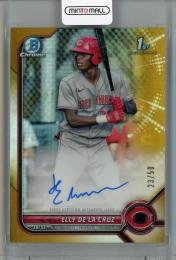 2022 Topps Bowman Elly De LA Cruz  Chrome Prospect Autographs Gold #CPA-ED 1st ※裏面状態難　表面キズあり 【23/50】 Cincinnati Reds