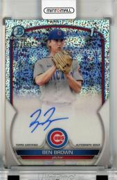 2023 Topps Bowman Chrome Ben Brown Prospect Autographs Speckle Refractors #CPABBN【127/299】