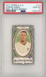 2017 Topps Allen and Ginter Aaron Judge Mini Black Border #172【PSA10】《Gem-MINT》 New York Yankees