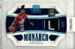2024-25 Panini Crown Royale Euroleague Chima Moneke #MON-MON Monarch Memorabilia Super Prime Parallel【1/1】《1of1 状態要確認》