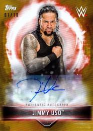2019 Topps WWE Road to WrestleMania  Jimmy Uso Autographs Gold #AJIM 07/10