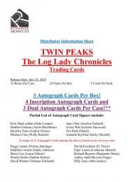 ◆予約◆RITTENHOUSE 2025 TWIN PEAKS THE LOG LADY CHRONICLES
