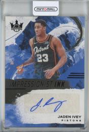2024-25 Panini Court Kings Jaden Ivey Impressionist Ink Obsidian #12 【2/8】 Detroit Pistons