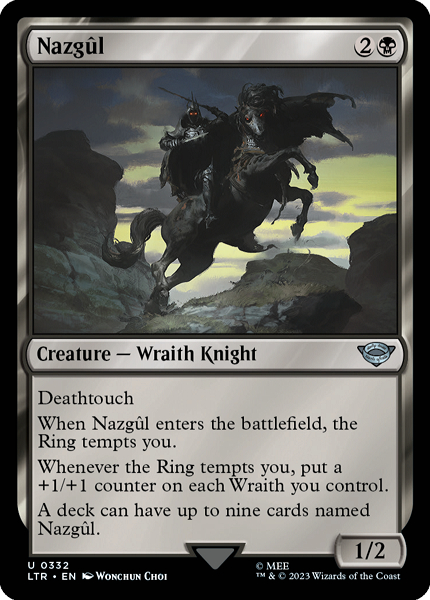 全9種セット MTG《ナズグル/Nazgl》[LTR] 黒U 英語版 アンコモン