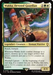 MTG 敬虔なガード、ワッカ 拡張 Foil Foil】(190)□拡張アート□《敬虔なガード、ワッカ/Wakka