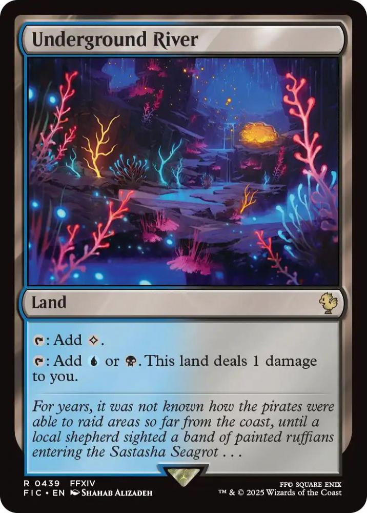 地底の大河　foil　mtg 日)【Foil】地底の大河 / Underground River【9ED】 No.326｜MtG