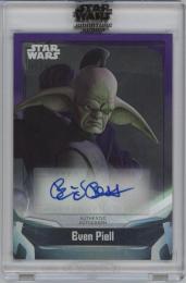 2022 TOPPS STAR WARS SIGNATURE SERIES  Blair Bess as Even Piell Autograph Card Purple 【92/99】