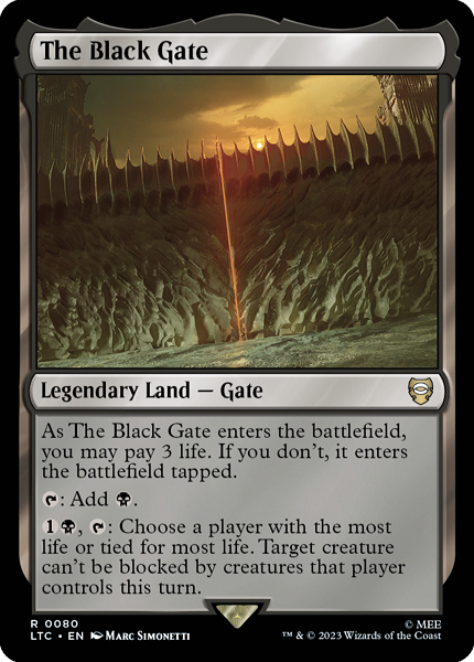 MTG シルバー foil 英語版 黒門 The Black Gate 銀幕 ミントモール / MINT GAMES MTG(東日本橋) / 【LTC】【ENG