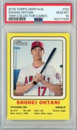 2018 TOPPS HERITAGE Shohei Ohtani #69CC-SO【PSA10】《Gem-MINT》 Los Angeles Angels