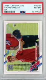 2021 TOPPS UPDATE SERIES Shohei Ohtani #US150 Variation【PSA8】《Near MINT-MINT》 Los Angeles Angels