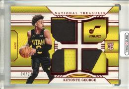 2023-24 Panini National Treasures Basketball Keyonte George Rookie Triple Materials International #15 RC【04/24】 Utah Jazz