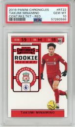 2019-20 PANINI Chronicles Takumi Minamino #RT-22 Red (RC)【PSA10 GEM-MT】