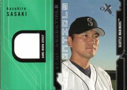 【白欠けあり】2002 FLEER E-X  Kazuhiro Sasaki Game Worn Jersey