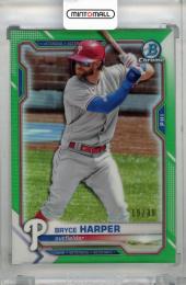 2021 TOPPS Bowman Chrome Bryce Harper Green Refractors #96【19/99】 Philadelphia Phillies