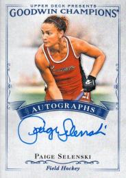 2016 UPPER DECK Goodwin Champions  Paige Selenski (Field Hockey) Autograph