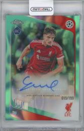 2025-26 TOPPS Chrome UEFA Club Competitions Autographs Aqua Lava Refractors / GIOVANNI LEONI(Liverpool FC) 【015/199】