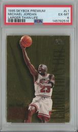 1995-96 SkyBox Premium Michael Jordan Larger Than Life #L1【PSA6】 Chicago Bulls