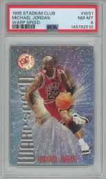 1995-96 Stadium Club Michael Jordan Warp Speed #WS1【PSA8】 Chicago Bulls