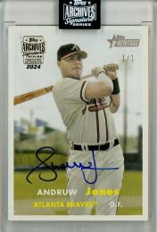 2024 Topps Archives Signature Series Andruw Jones 2006 Topps Heritage【1/1】 Atlanta Braves