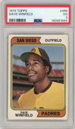 1974 TOPPS Dave Winfield RC #456【PSA3】《Very Good》San Diego Padres